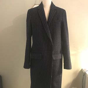 J.crew pinstriped coat